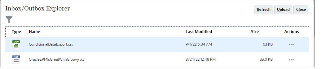 And check that the expected file is here with only the data flagged as Complete :